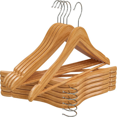 Cintre standard en bois Nialah antidérapant pour costume, manteau, robe, chandail