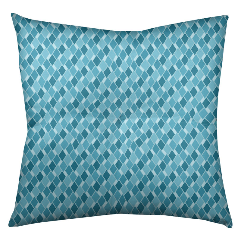 Coussin Katelyn Elizabeth, 26 po x 26 po, Bleu
