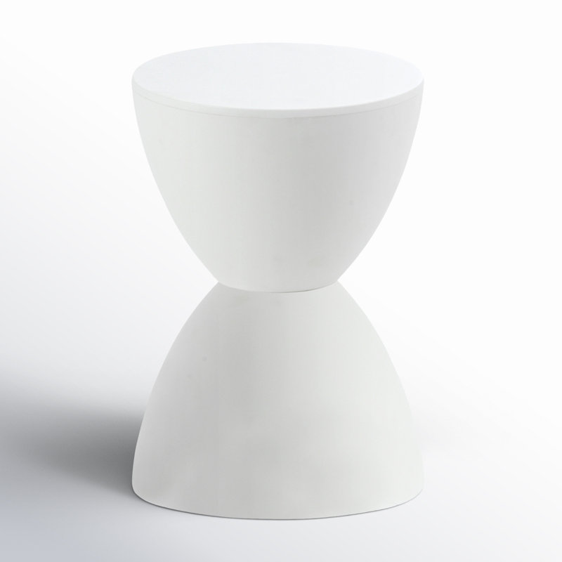 Burgess Plastic Accent Stool, White