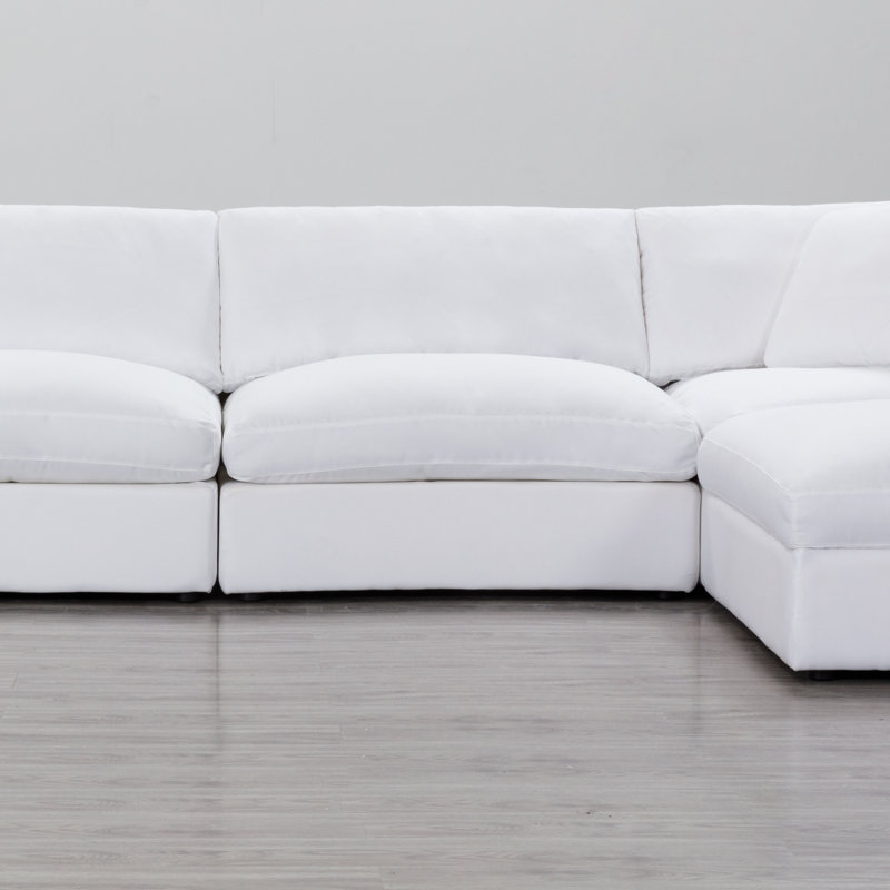 Chaise sans accoudoirs Haruyoshi, Mélange de polyester blanc