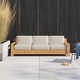 Miguelina 87'' Teak Outdoor Sofa with Sunbrella Cushions