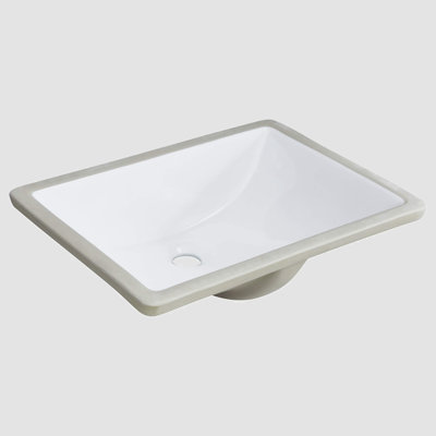 Go Peak Track 15.12'' Ceramic Rectangular Bathroom Sink with Overflow
