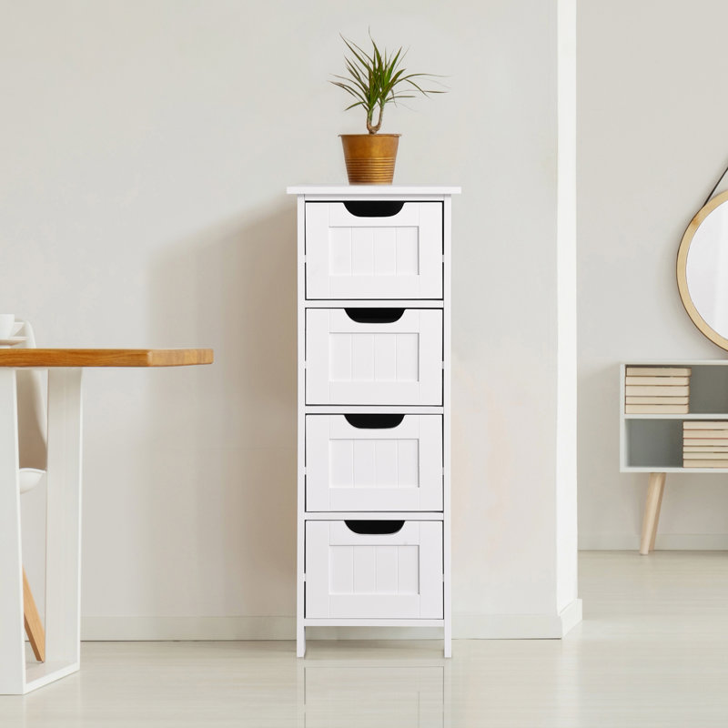 Armoire blanche polyvalente avec tiroirs fonctionnels pour une organisation efficace et un design réfléchi