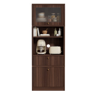 Kitchen Pantry with Doors and Adjustable Shelves