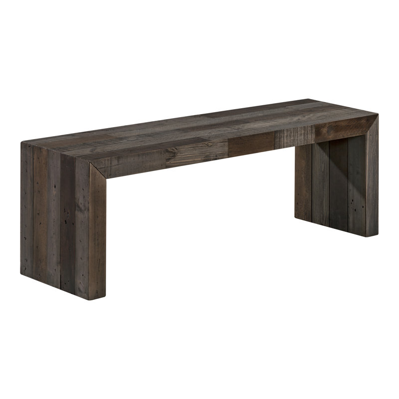 Wood Bench, Brown, 18" H x 51" W x 15" D