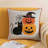 Halloween Black Cat & Pumpkin Stack Throw Pillow