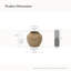 Vase rond en terre cuite 10 "avec des tons de terre naturels