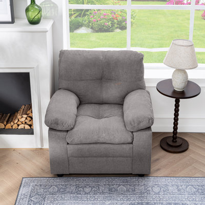 Chaise moderne en chenille 31,89 po avec accoudoirs amovibles