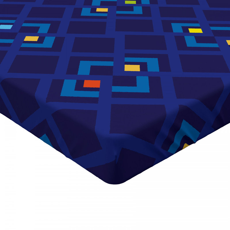 Microfiber Geometric Fitted Sheet, Full Fitted Sheet