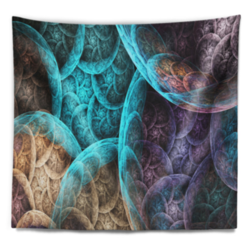 Tapisserie abstrait en nuages de couleur abstrait, H 32 po x l 39 po