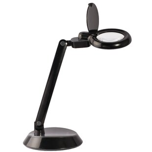 Inbox Zero Johniel Adjustable Magnifier Led Table Clamp Lamp 10X