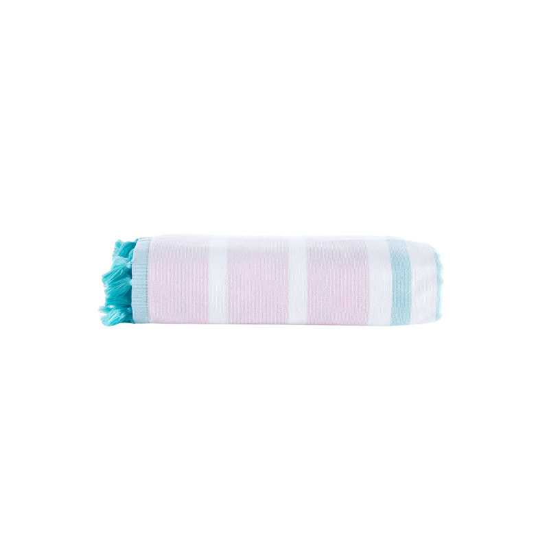 Turkish Cotton Lightweight Jacquard Bath Towel, Pink