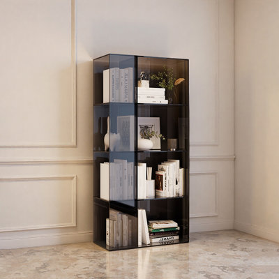 Transparent acrylic display bookcase