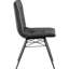 4 chaises de salle à manger à dossier gris anthracite avec finition bronze industriel - élégantes et pratiques pour les pièces
