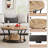 31.49’’ Round Coffee Table With 2-Tier Storage Shelves-1813552946