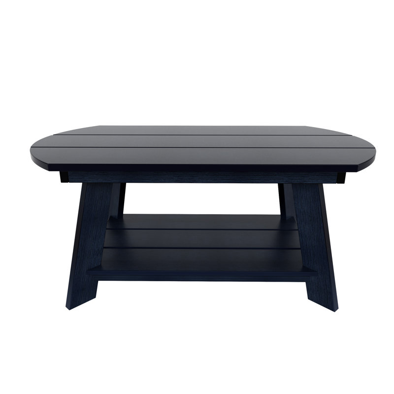 Arrlo Outdoor All-Weather Poly Coffee Table, Navy