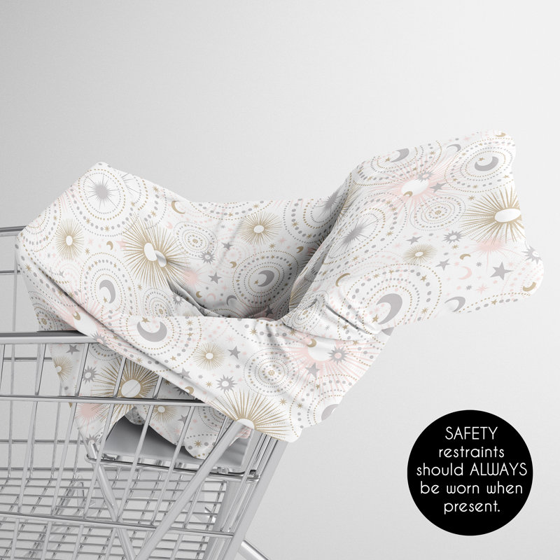 Celestial Pink and Gold Multi Use Baby Car Seat and Nursing Cover by Sweet Jojo Designs