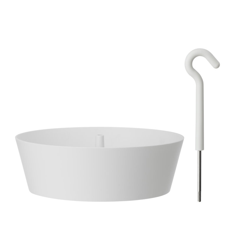 White Double Tiered Hanging Planter for Indoor and Outdoor Use