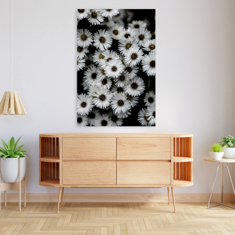 Art contemporain abstrait marguerite contemporaine, H 48 po x l 32 po