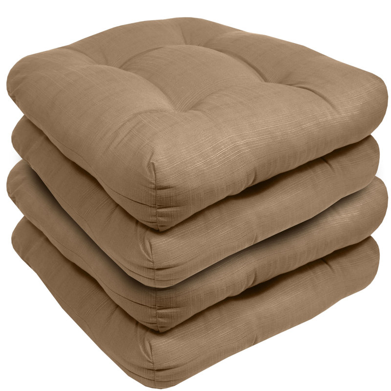 Coussins de siège de patio de première qualité et épais rembourrés de fibres de couleur marine 19 x 19 x 5 po Marina, 4