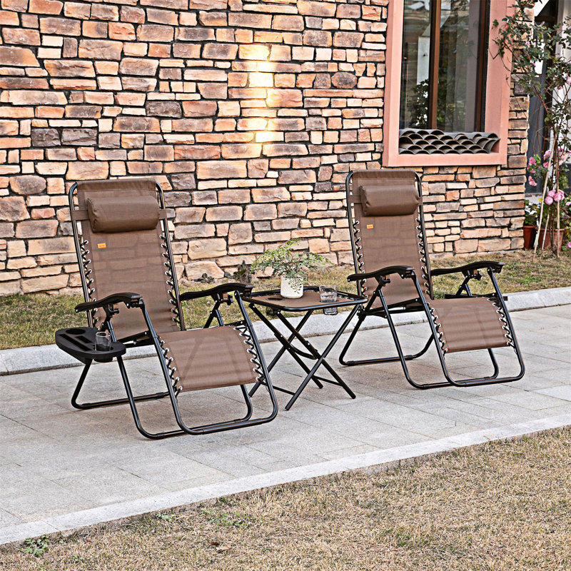 Ensemble de chaises pliantes inclinables