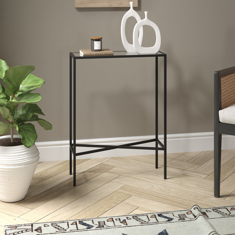 Henley 22'' Glass Top Console Table