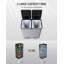 Kitchen Bin, Recycling Bins, Pedal Bin with Lid, Stainless Steel Kitchen Bins Recycling and Waste, Silent Slow-Down Closing Lid, With 15 Exclusive Trash Bags-123495723-124546711