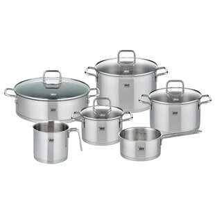 Citrin 10 - Piece Non-Stick Stainless Steel Cookware Set