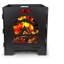 Black Stainless Steel Wood Burning Fire Pit