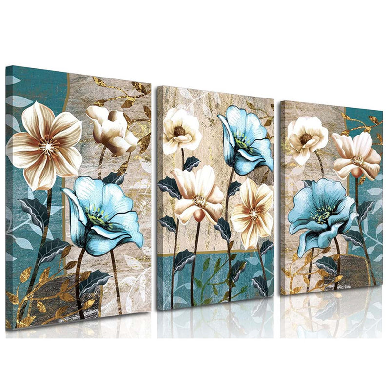 3 Piece Wrapped Canvas Print, 40 cm H x 30 cm W