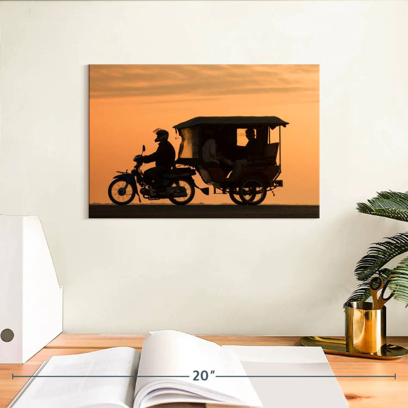 Silhouette de tuk-tuk, H 8 po x l 12 po