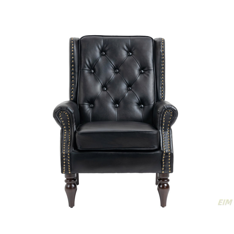 Fauteuil à structure en bois, fauteuil d'appoint moderne avec pieds en bois robustes pour la chambre à coucher du salon (fauteuil d'appoint)