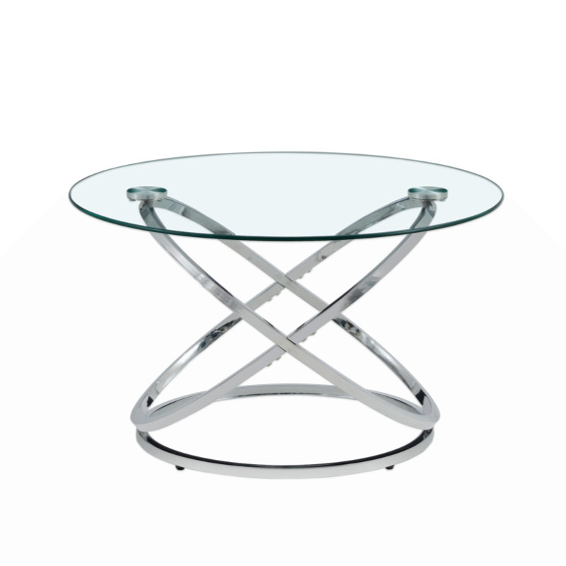 Table basse Dilay, Argent argent, H 18,95 po x L 39,43 po x l 39,43 po