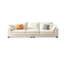 Canapé modulaire en velours blanc crème-129873648
