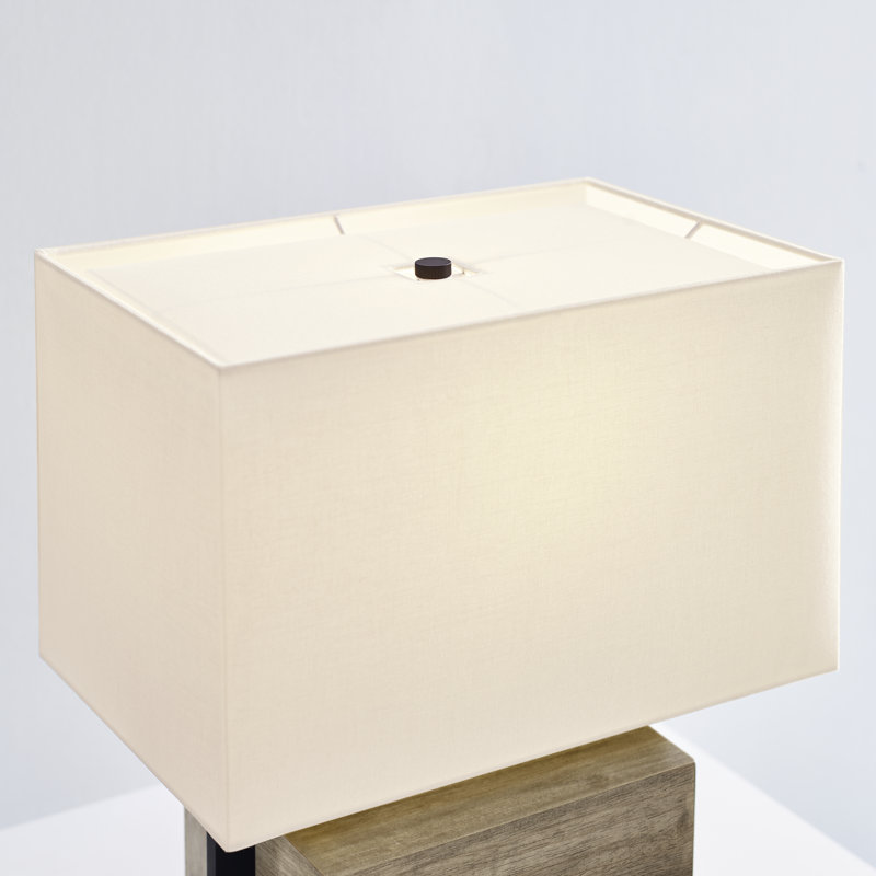 Slab Table Lamp, Nightshade Black, 18" H x 16" W x 10.5" D