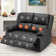 53.1'' Faux Leather Reclining Loveseat with Massage&Heat Function