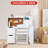 Kids Desk and Chair Set with Storage and Bulletin Board â€“ Wooden Study Table