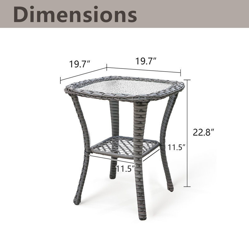 Patio Wicker Coffee Table