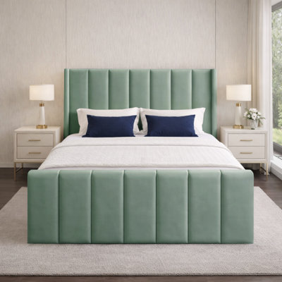 Premium Wingback Storage Bed Frame