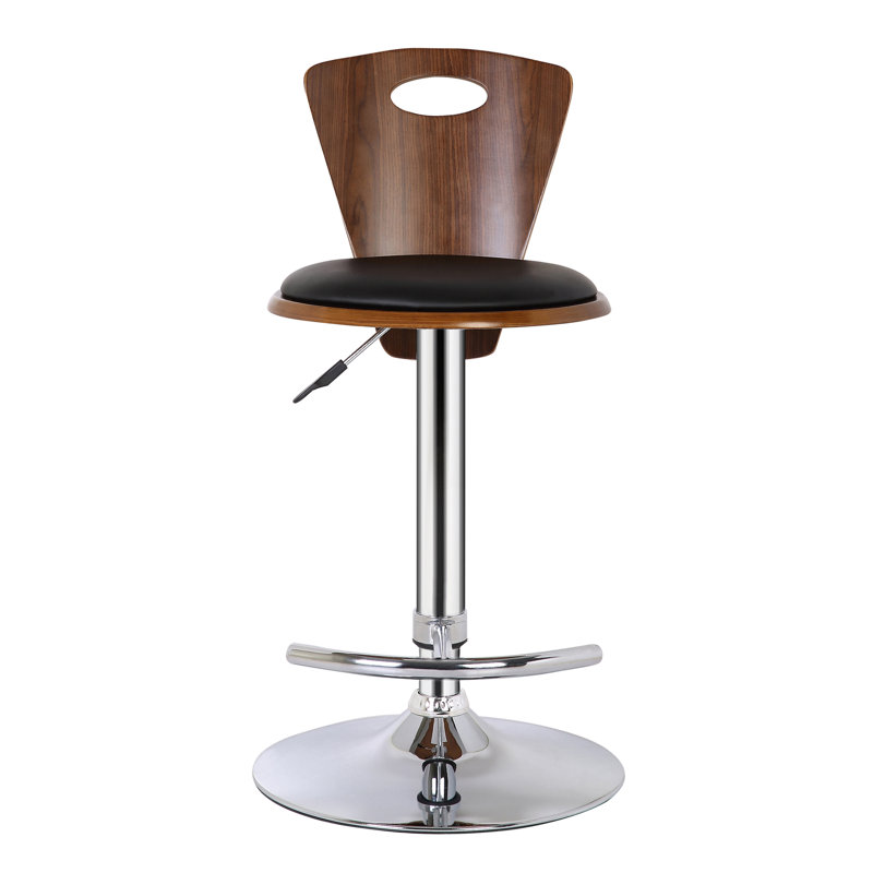Langton Swivel Upholstered Adjustable Height Counter Stool, Black