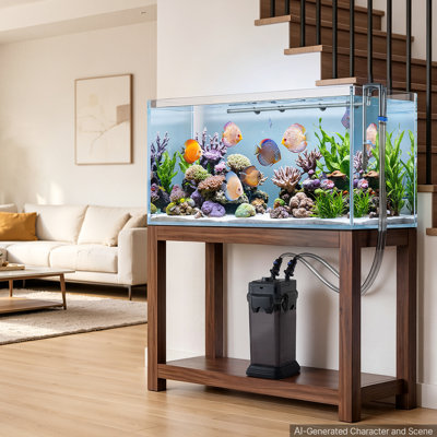 Filtre externe pour aquarium (793 GPH) à 5 étapes, moteur en cuivre, débit réglable, protection anti-fuite, puissant système de filtration et fonctionnement silencieux.
