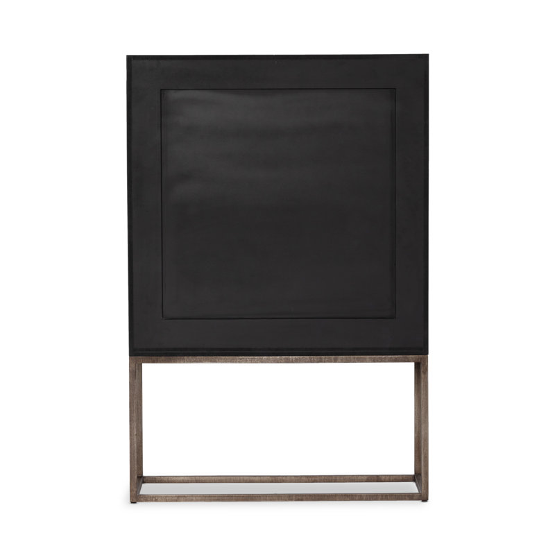 Roman Bar Cabinet, Antiqued Brass Aluminum