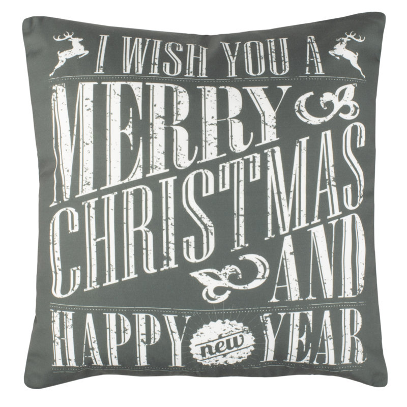 North Embroidered Reversible Throw Pillow