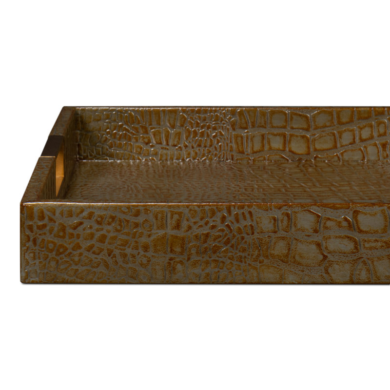 Shagreen Decorative Tray, Green