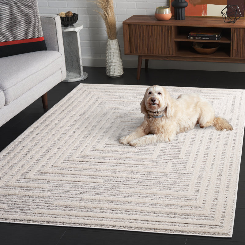 Mahisha Performance Abstract Rug, Rectangle 5'3" x 7'6"