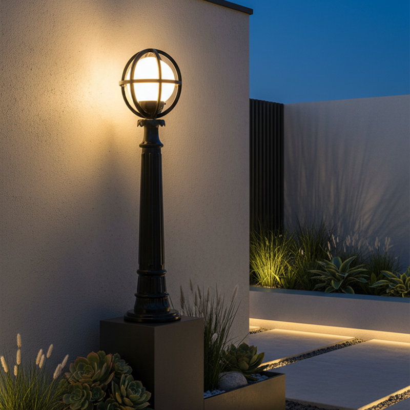 Lampe sur pied d'extérieur Globe