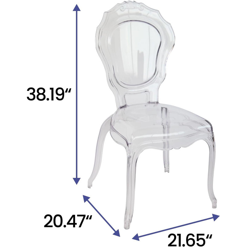 Chaise d'appoint Kennady en transparent