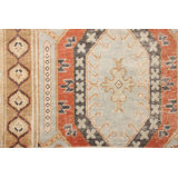 Distressed Homage Hand Knotted Wool Geometric Area Rug