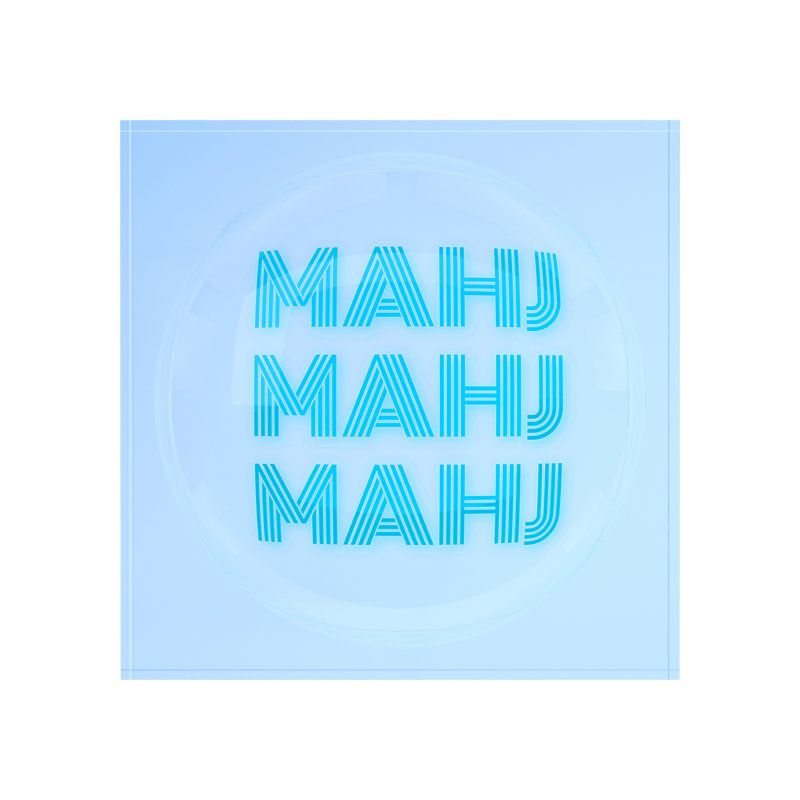 Mahj Mahj Mahj Mahjong Candy Catchall Dish, Blue, 8"W x 8"D x 2"H