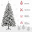 Grand sapin de Noël artificiel enneigé avec branches réalistes